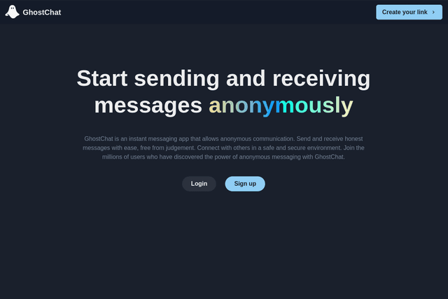 screenshot of "Ghost Chat